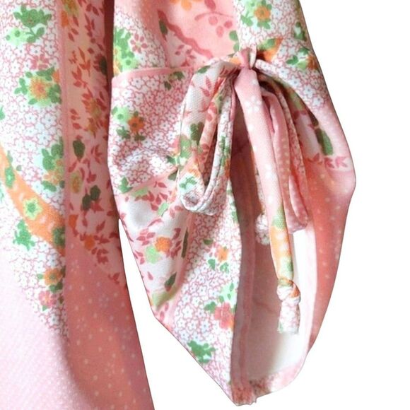 VTG 60s 70s Floral Bohemian Boho Floral Hippie Blouse & Skirt Set Sz 12 Fits S/M - Picture 6 of 11